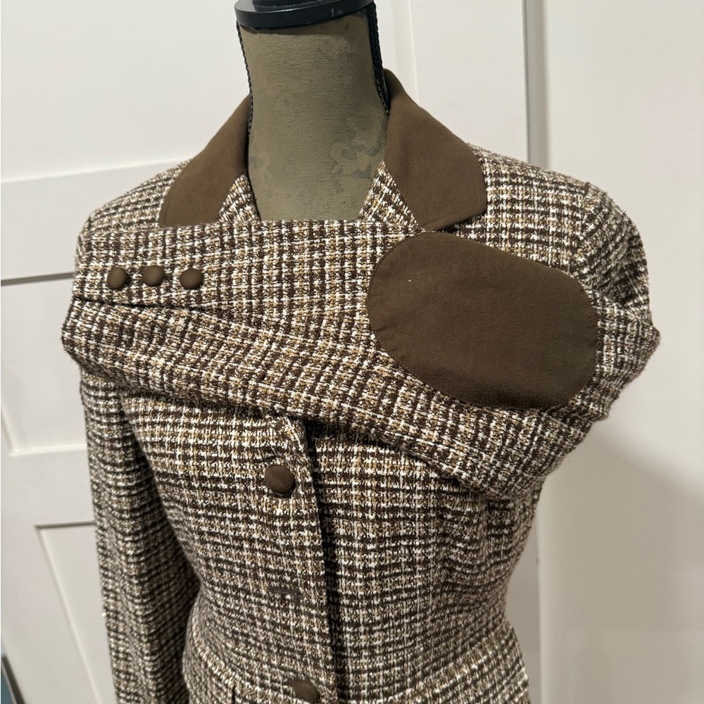 Larry Levine Brown Houndstooth Blazer - Picture 6 of 7